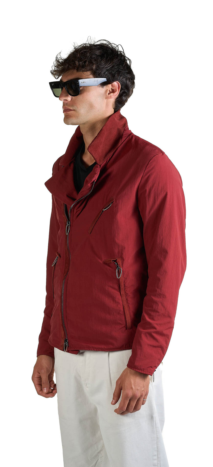 DANIELE BASTA LEATHER AND SILVER JACKET